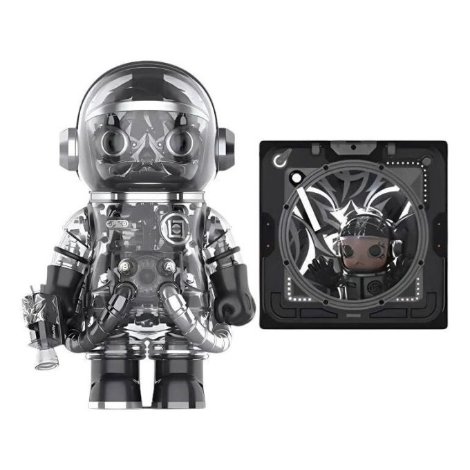 Pop Mart x CLOT Mega Space Molly Black Alienegra Set 400 % + 3D-Stereoskopisches Malset