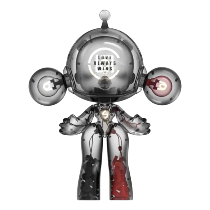 Pop Mart x Clot Skullpanda Mega Invincible Love Figur 1000 %