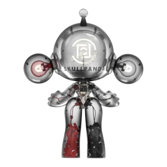Pop Mart x Clot Skullpanda Mega Invincible Love Figur 1000 %