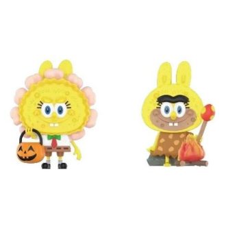 Pop Mart x Spongebob The Monsters Labubu „Jack O Lantern und Comedy Before“