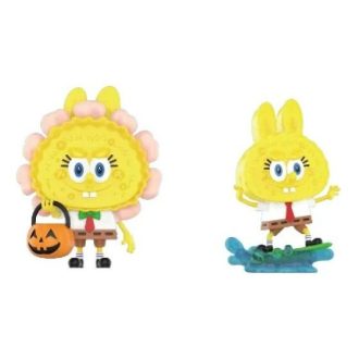 Pop Mart x Spongebob The Monsters Labubu „Jack O Lantern und Surfen“