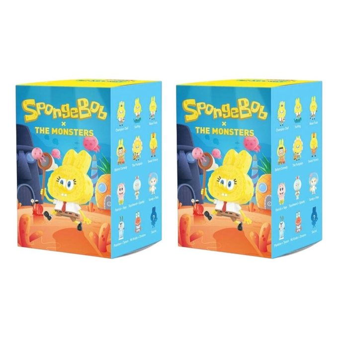 Pop Mart x Spongebob The Monsters Labubu, versiegelte Hülle (2 Blindboxen)