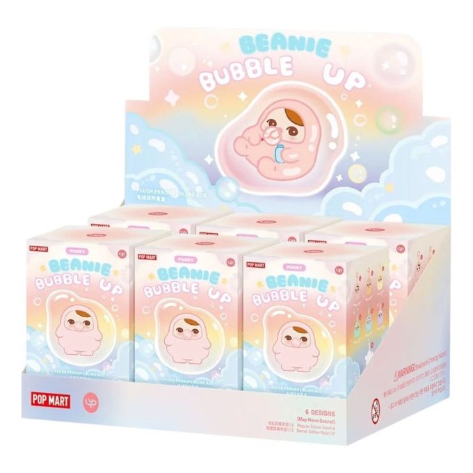 Pucky Beanie Bubble Up Plüschanhänger, versiegelte Hüllen (6 Blindboxen)