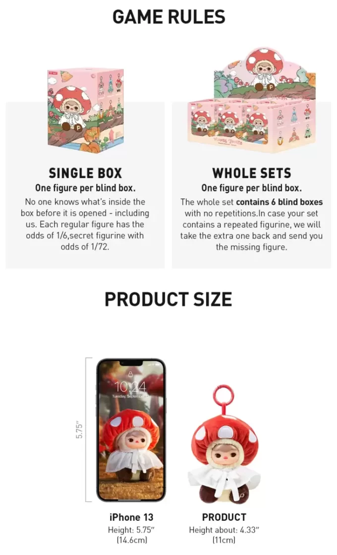 PUCKY Forest Party Serie – Vinyl Plüsch Anhänger Blind Box
