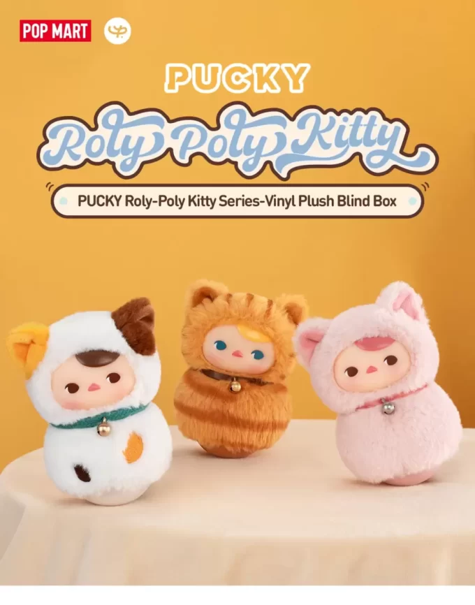PUCKY Roly-Poly Kitty Serie – Vinyl Plüsch Blind Box