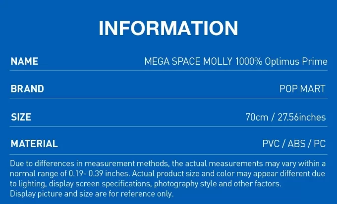[Scannen zum Kaufen] MEGA SPACE MOLLY 1000 % OPTIMUS PRIME