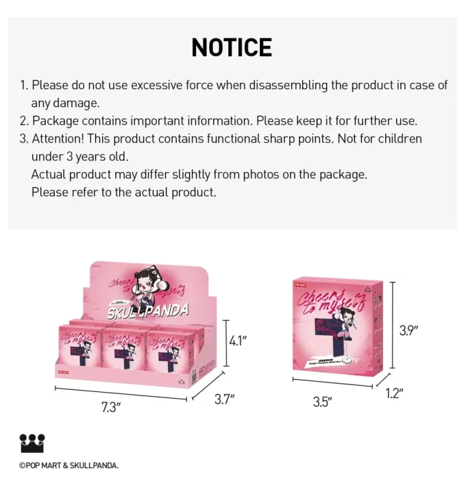 SKULLPANDA CHEERS TO MYSELF SERIES – Blindbox mit Abzeichenanhänger