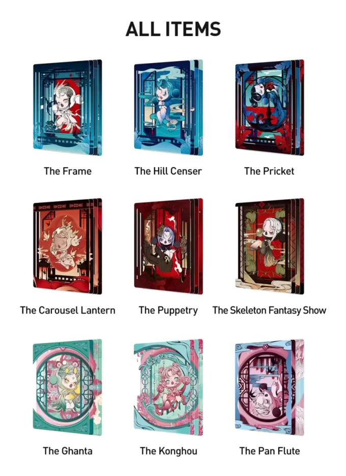 SKULLPANDA Die Mirage Serie Figuren Kunst Sammlung Karten