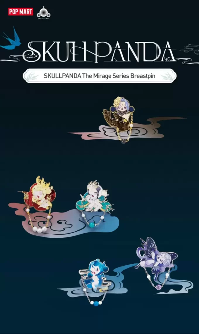 SKULLPANDA Die Mirage Series Brustnadel