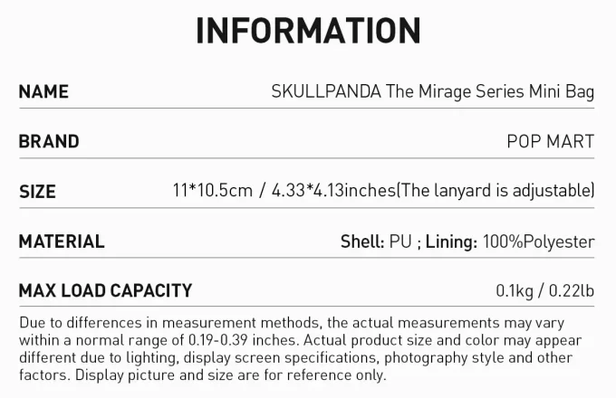 SKULLPANDA Die Mirage Series Mini-Tasche