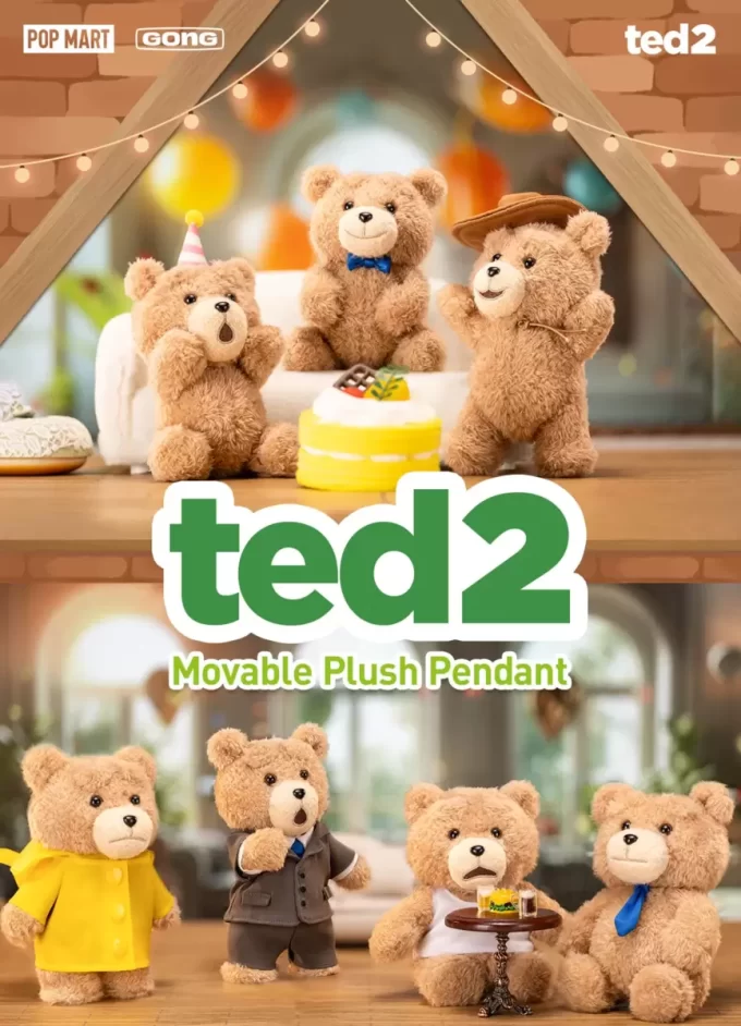 Ted2 Teddybär Action Plüsch Anhänger