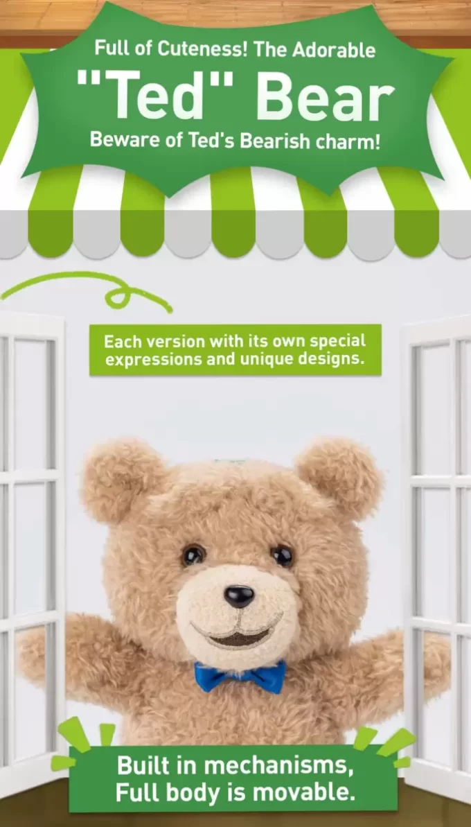Ted2 Teddybär Action Plüsch Anhänger