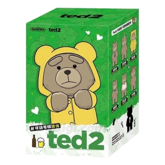 Ted2 Teddybär Action Plüschanhänger, versiegelte Hülle (1 Blindbox)