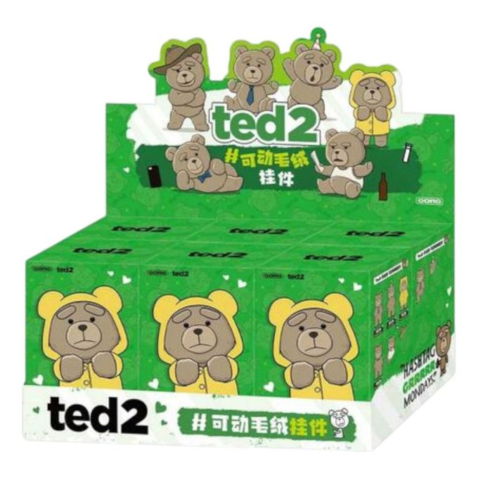 Ted2 Teddybär-Action-Plüschanhänger, versiegelte Schachtel (6 Blindboxen)