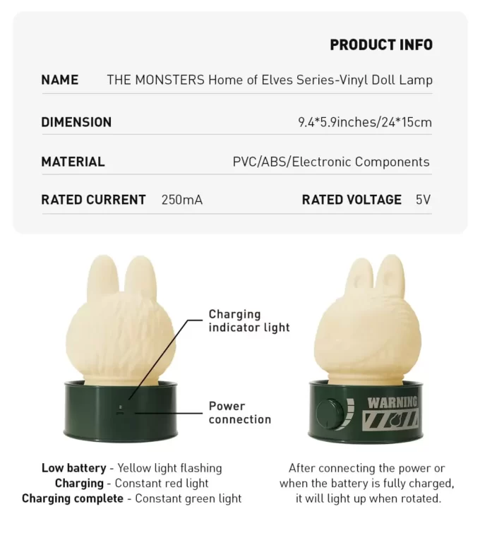 THE MONSTERS Home Of Elves Serie – Vinyl Puppenlampe