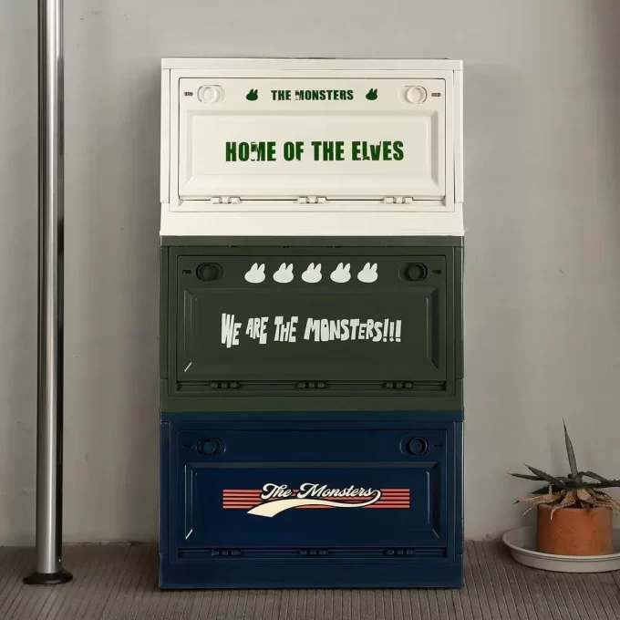 THE MONSTERS Home Of The Elves-Serie – Aufbewahrungsbox (Weiß & Grün & Blau)