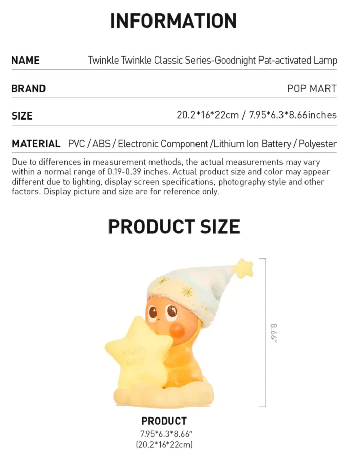 Twinkle Twinkle Classic Series – Gute Nacht, Pat-aktivierte Lampe
