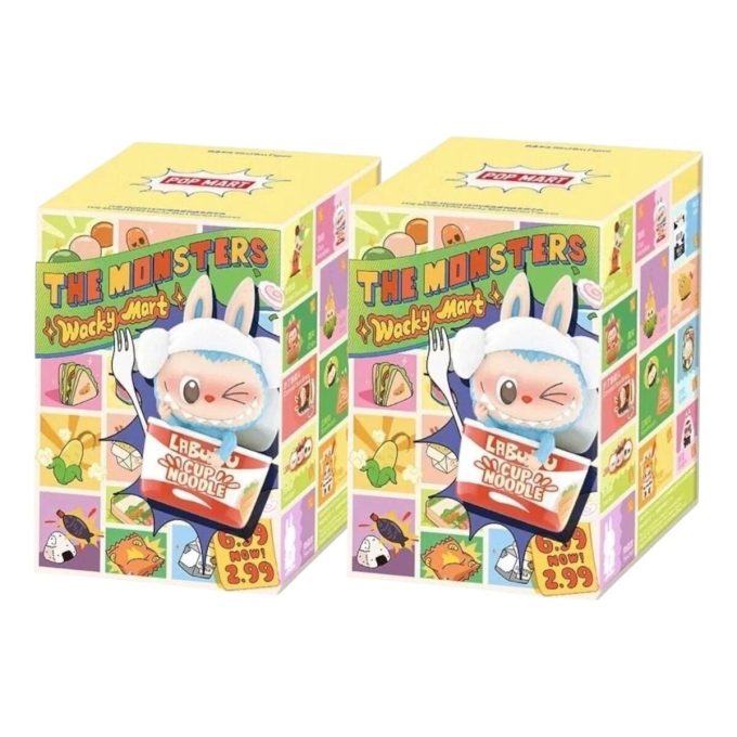 Versiegelte Hüllen für Labubu Wacky Mart-Figuren (2 Blindboxen)