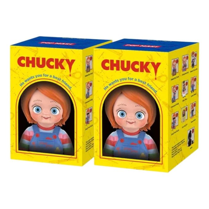 Versiegelte Schachtel mit Figuren aus der Chucky-Franchise-Serie (2 Blindboxen)