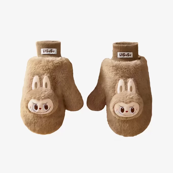 Warme, flauschige Weihnachtsserie – LABUBU Plüschhandschuhe