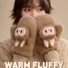 Warme, flauschige Weihnachtsserie – LABUBU Plüschhandschuhe