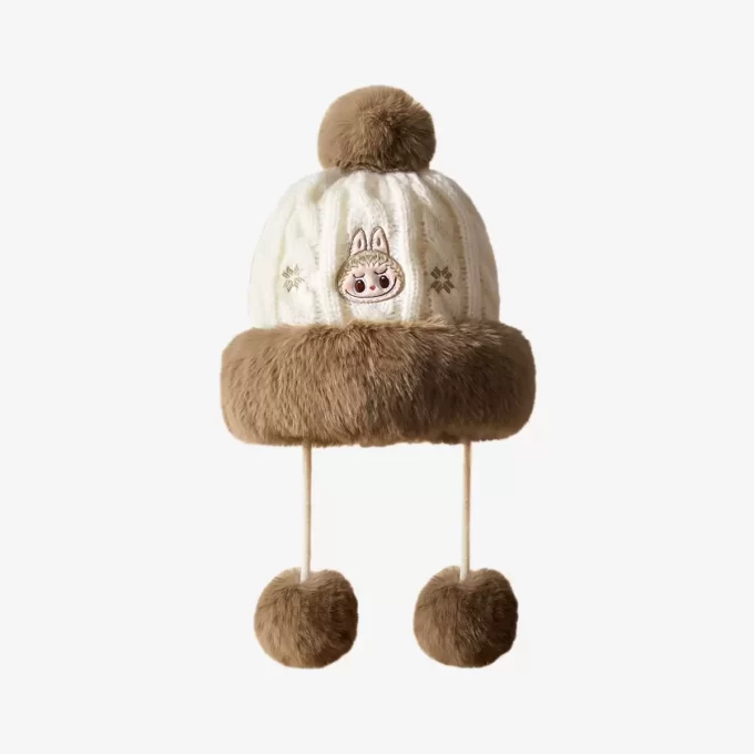 Warme, flauschige Weihnachtsserie – LABUBU Plüschmütze
