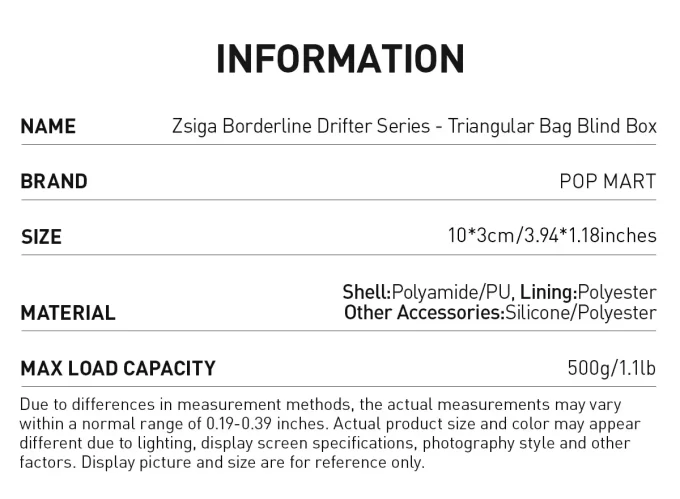 Zsiga Borderline Drifter Series – Dreieckige Tasche Blind Box